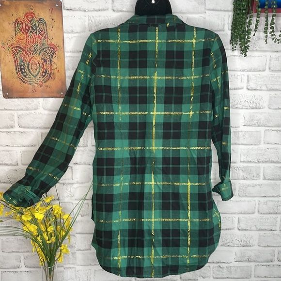 True Craft Flannel Plaid Button Down Shirt Top Cotton XL - Picture 4 of 6